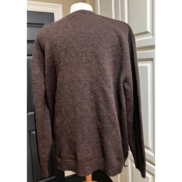 Cabela’s Men’s Wool Blend Sweater XL Tall Brown Crewneck Pullover Jumper - Picture 2 of 6